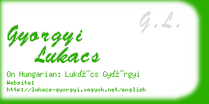 gyorgyi lukacs business card